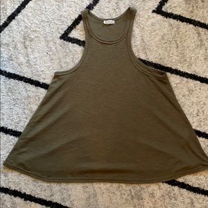 Free people size xs olive green flowy tank